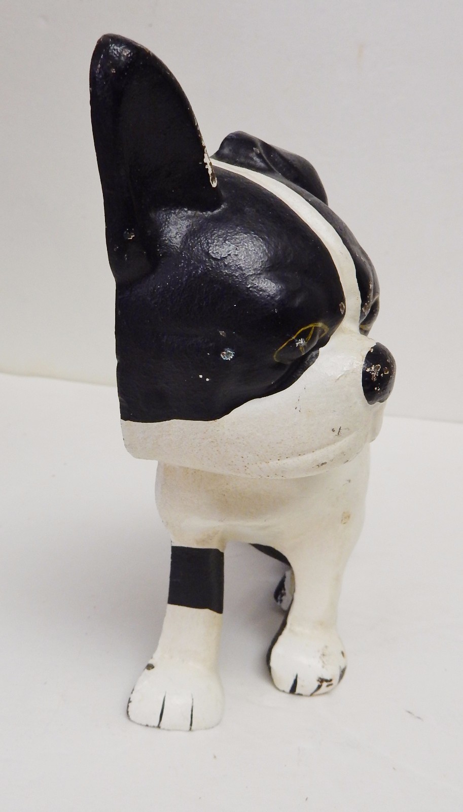 Vintage CAST IRON DOG Doorstop Book End Boston Terrier Metal Stamped eBay