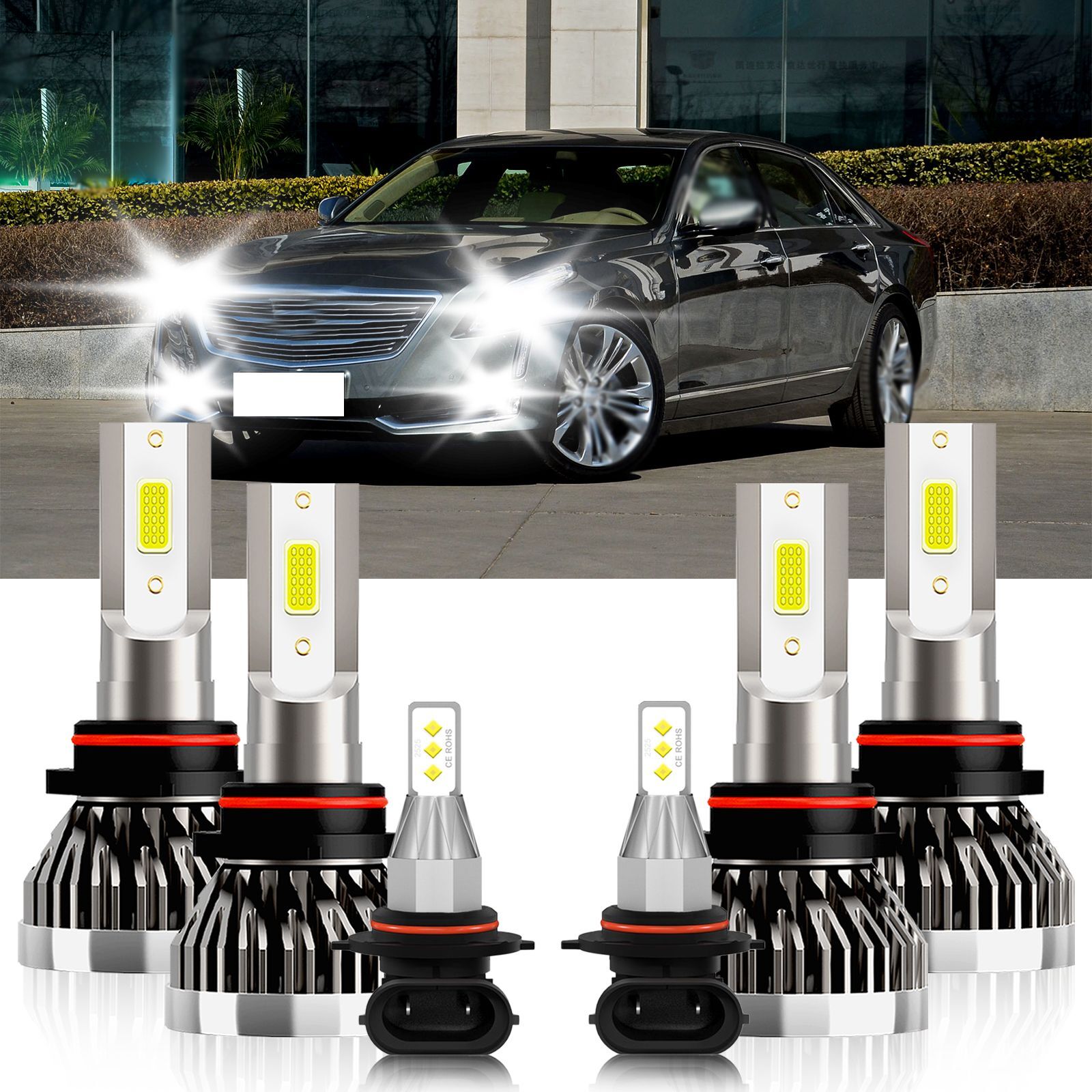 2003-2007 Cadillac CTS LED Hi/Low Beam & Fog Light Bulb Combo Kit  