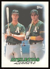 1988 Topps - Team Leaders Mark McGwire, Jose Canseco #759 for sale