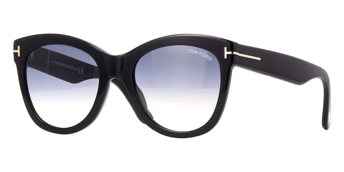 Tom Ford Wallace TF870 01B Black Cat Eye‎ Sunglasses Made in Italy 54-20-140 Tom Ford Wallace TF870 01B Sunglasses Women main image 2