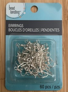 Earring Fish Hooks with Coils by Bead Landing™ 60pcs