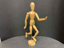 Vintage Wooden Artist Moveable Mannequin Doll 13" Tall