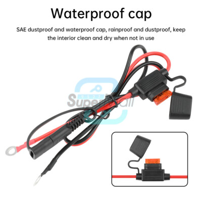 SAE Terminal Battery Power Cable Quick Release Connector 10A Fused Extension Car