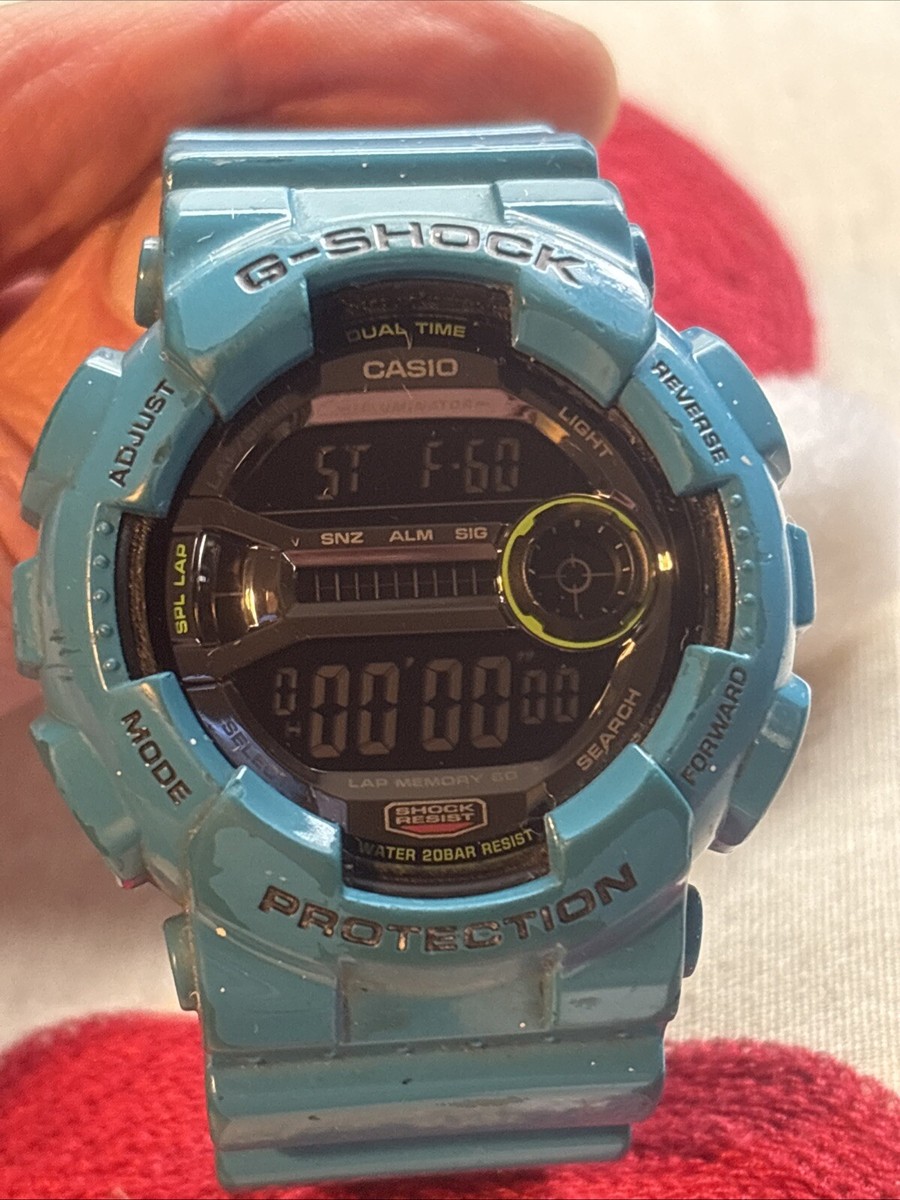 Casio G-Shock GD-110 (3400) Blue Men's Watch Used Working Casio G-Shock GD-110 (3400) Blue Men's Watch Used Working