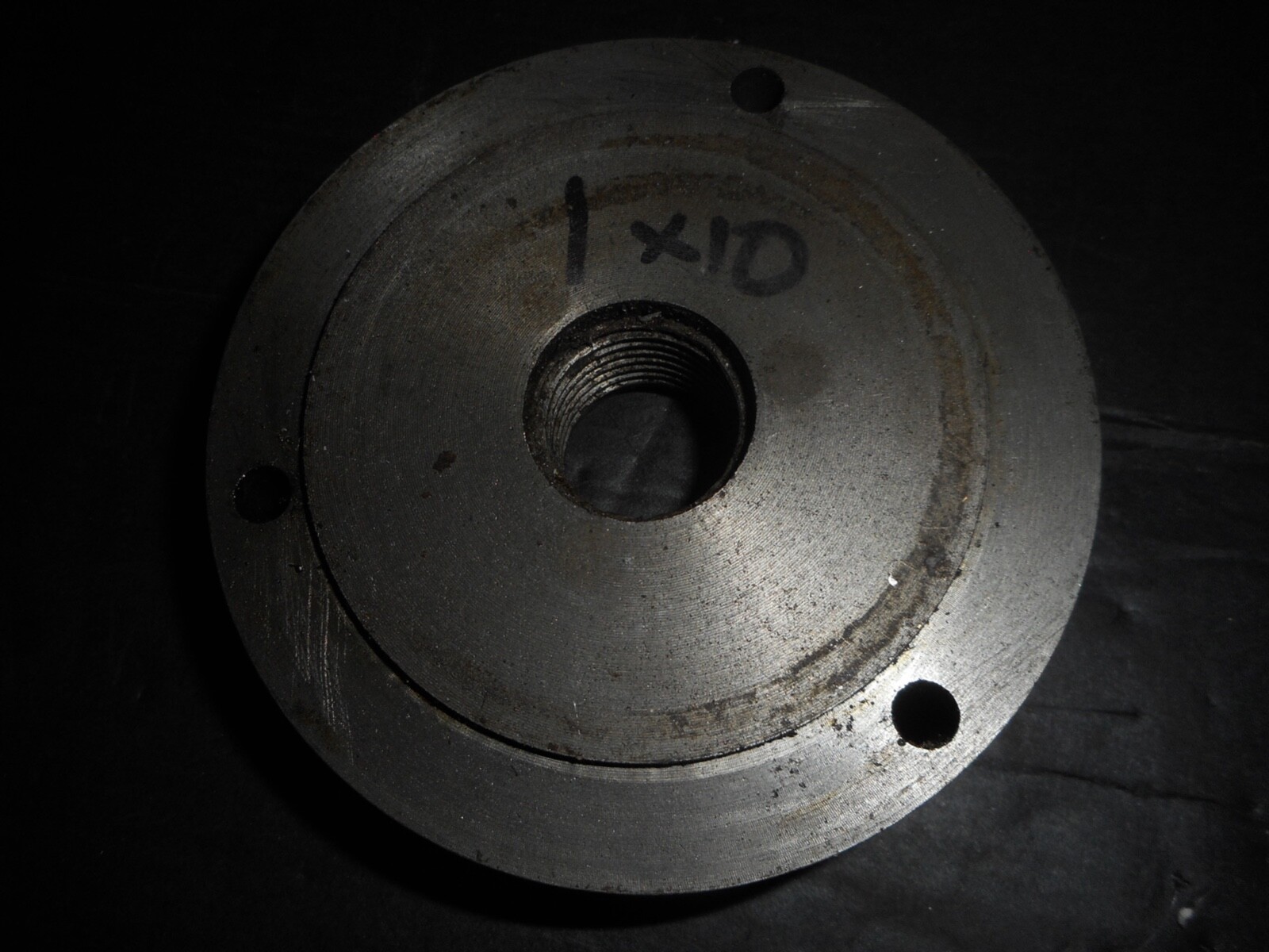 MYFORD LATHE CHUCK MOUNTING PLATE 4 INCH DIAMETER 1" X 10 thread ML10