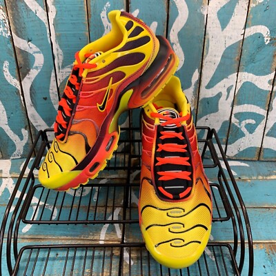 NEW Nike Air Max Plus GS QS Chrome/Yellow/Fire Youth Sz CT0962  700