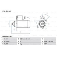 Bosch Anlasser Starter 1.8Kw FüR VW Lupo Polo Audi A2 Arosa 0 986 017 450