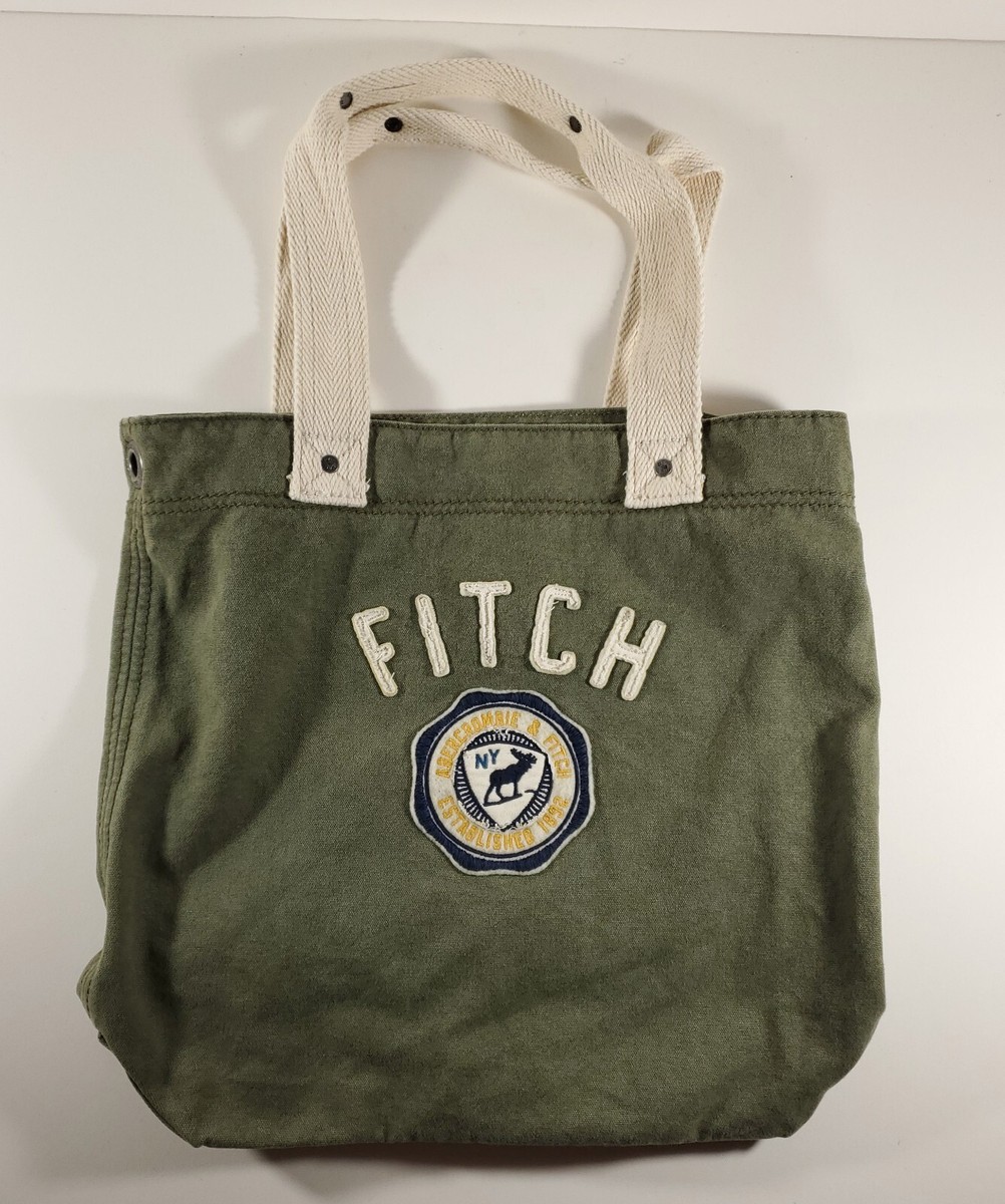 Abercrombie & Fitch Green NY Moose Book Tote Bag | eBay
