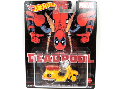 Hot Wheels 1/64 Marvel DeadPool Scooter Metal Diecast Car Model