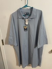 Jos A Bank Leadbetter Golf Shirt Big And Tall 4XT Blue Polo Performance With Tag