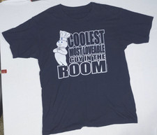 Pillsbury Doughboy "COOLEST MOST LOVEABLE GUY IN THE ROOM"TSHIRT  NO SIZE LARGE?
