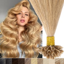 16  18  20  Nail U-Tip Pre bonded 100 Human Hair Extensions Straight 50 Shades US