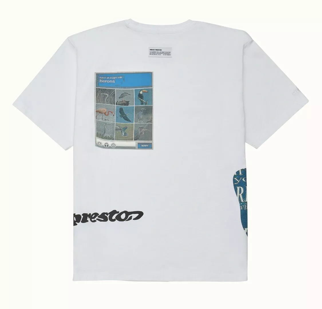 New With Tags Deadstock Heron Preston White Oversized T-Shirt XS