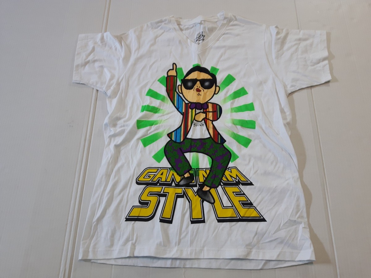 VINTAGE GANGNAM STYLE PSY T SHIRT BIG FAMILY WHITE LARGE L