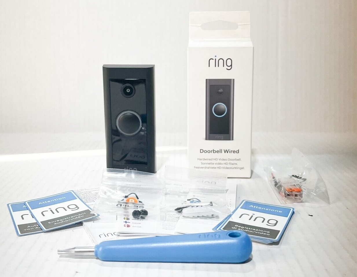 Ring Doorbell Video Wired Two Way Motion Detection HD Camera Wiring Required-image