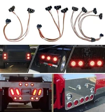 3 Prong Pigtail Wire Plugs for 4" Round, 6" Oval Trailer Stop Turn Tail Lights