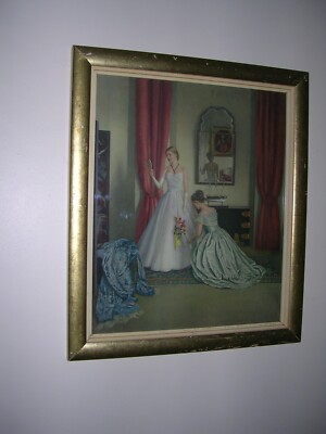 VINTAGE Beautiful Lithograph CRAFTED BY FRANKLIN PICTURE CO VINTAGE Beautiful Lithograph CRAFTED BY FRANKLIN PICTURE CO