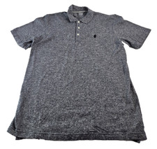 Izod Saltwater Polo Shirt Men L Blue Heather Relaxed Classic Work Casual Golf