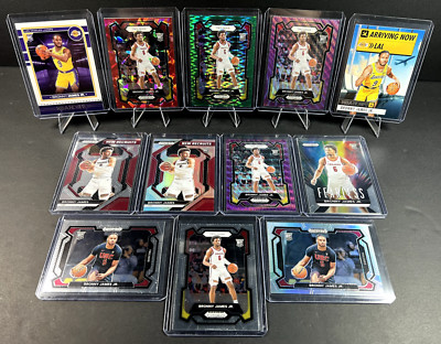2024 Prizm Draft Picks Bronny James Jr. Lot Plus 2 Bonus NBA Hoops RC 12 Cards