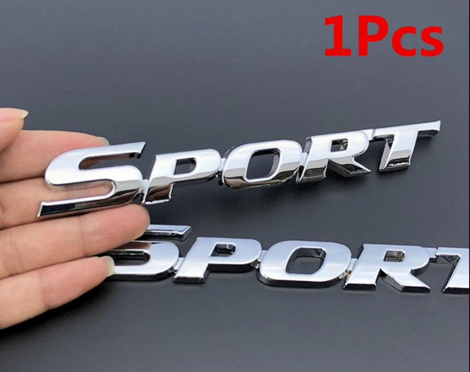 3D Metal Car Trunk Fender Door Emblem Badge Decal Sport Racing Logo Sticker Trim - Image 3 of 4