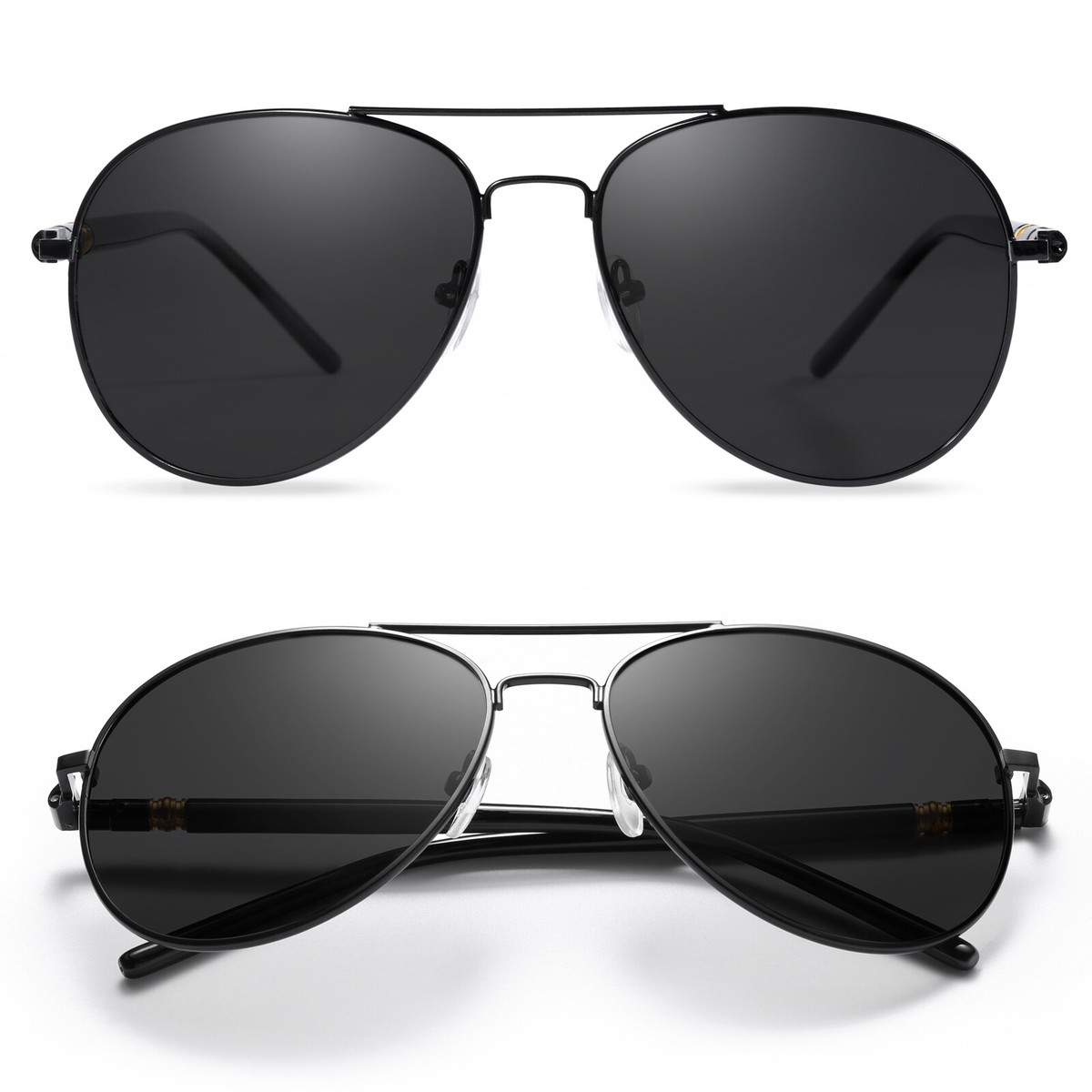 Classic Polarized Aviator Sunglasses for Women Men PSX07-BK-HD_B_1200x1200.jpg?v=  main image 2