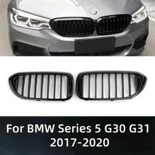 Gloss Black Dual Slat Front Grille Replace Fits BMW Series 5 G30 G31 2017-2020