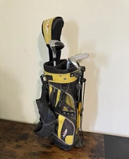 AMF Jr Yellow Series Child 4 Club Golf Set- Driver, 5/6 Hybrid, 9 Iron, Putter