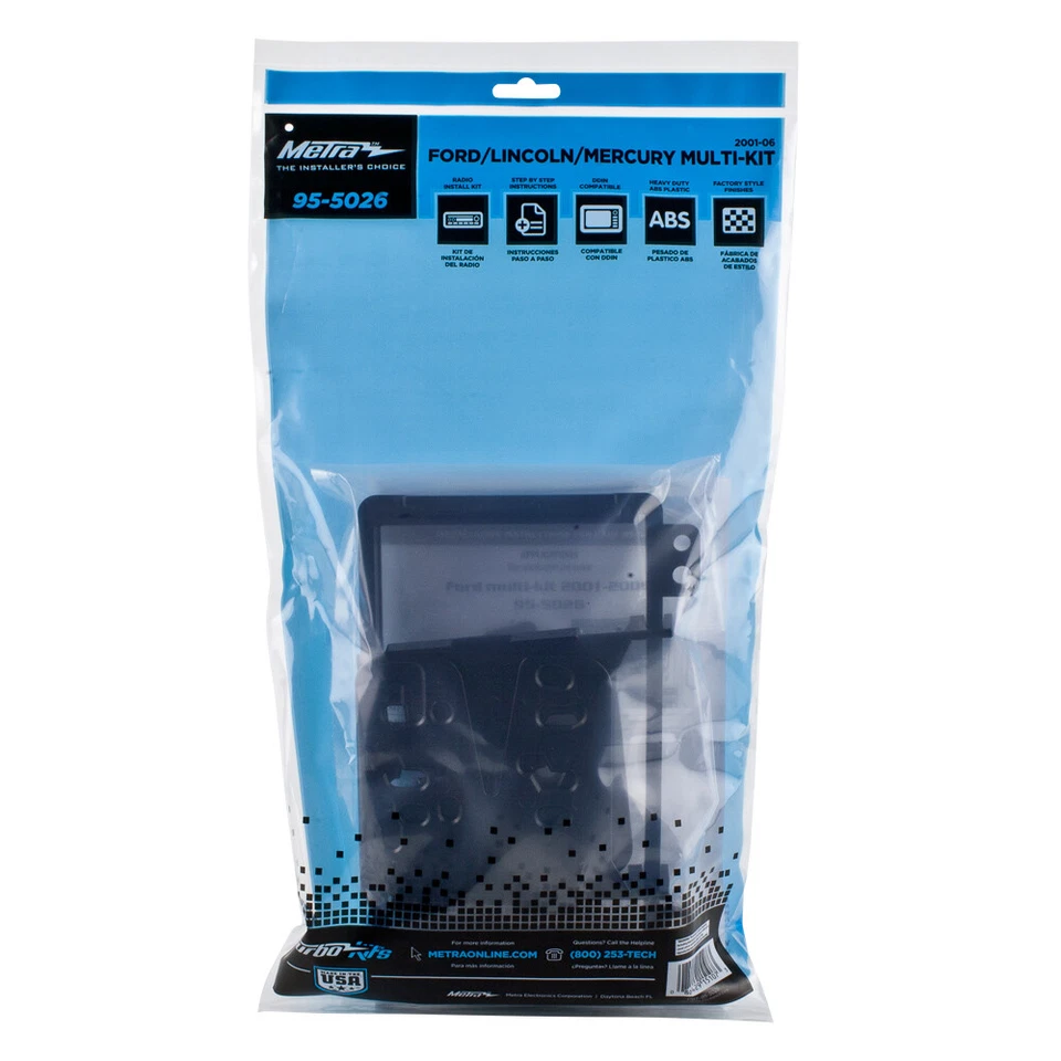 Metra 95-5026 In-Dash Double DIN DDIN Radio Multi-Kit for 2001-2006 Ford/Lincoln - Image 2 of 2