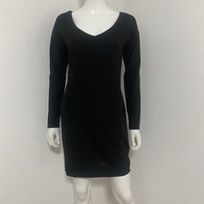 Women’s Bodycon Midi V-Neck Long Sleeve 100% Polyester Dress XL Lightweight NWOT