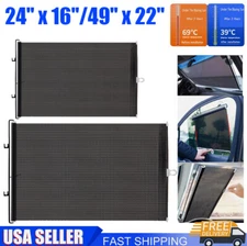 Retractable Car Auto Front/Side Window Sun Shade Shield Cover Roll Curtain Visor