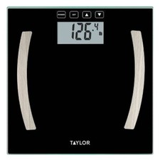 Taylor Body Fat Composition Scale Digital OPP Glass Top Black 5573FT 400lb Bath