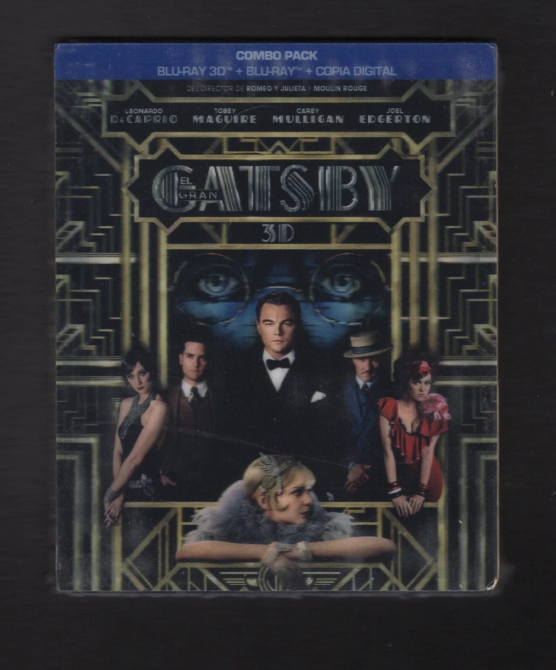 GREAT GATSBY BLURAY 3D W SPANISH LANGUAGE LENTICULAR SLIPCOVER SHIPS FREE - NEW - Image 3 of 4