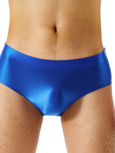 Herren Shiny Oil Low Rise Bikini Slip Bulge Pouch Höschen Nahtlos Badehose - Bild 50 von 97