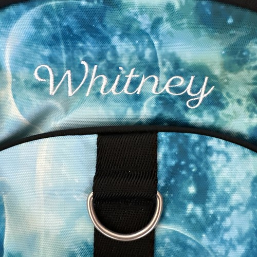 Neu! Pottery Barn Teen GEAR UP Mädchen RUCKSACK Monogramm WHITNEY interstellar blau - Bild 2 von 2