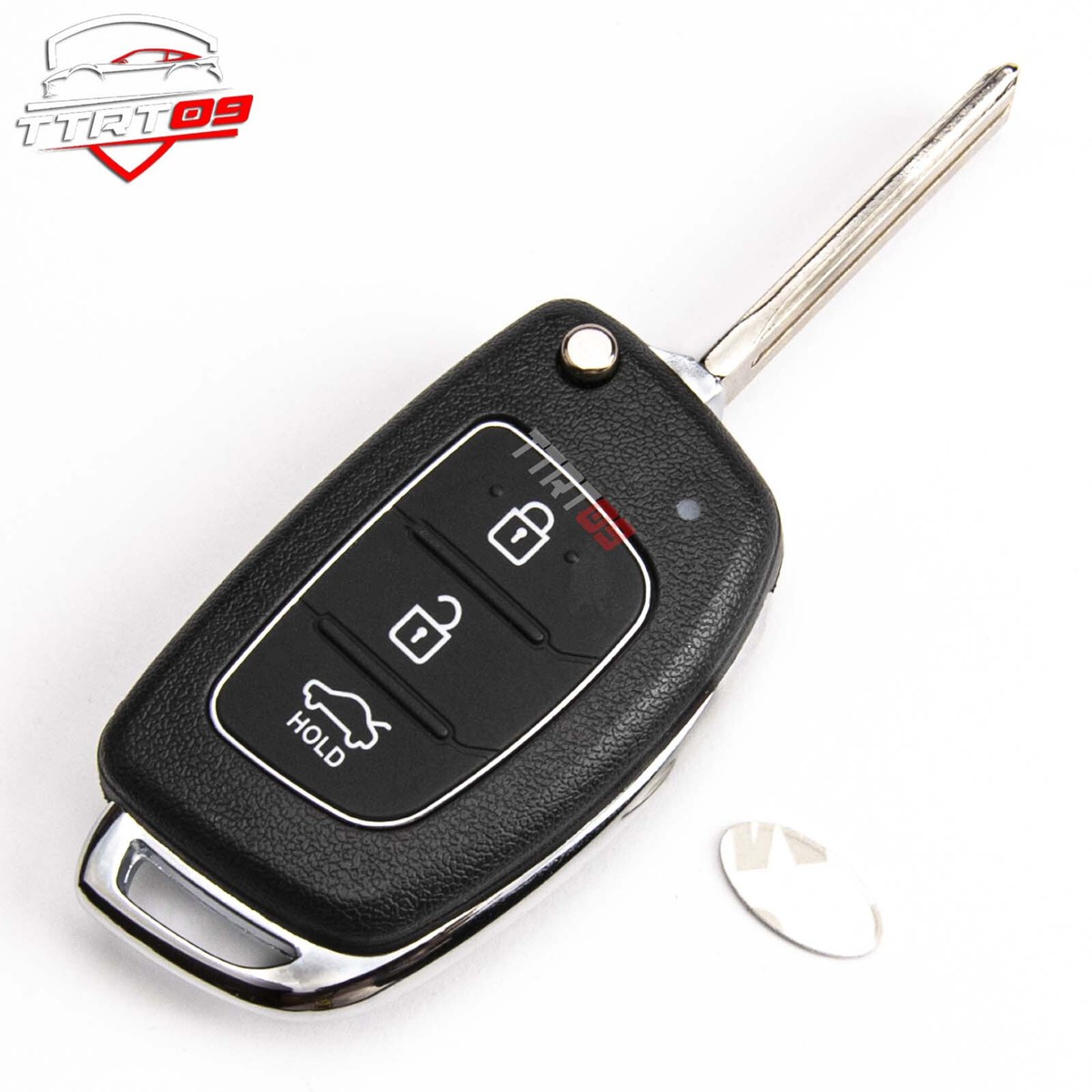 KUNIO Custodia Pieghevole Per Chiave Adatta Per Hyundai Elantra I10 I30 Solaris Tucson Sonata Santa Fe Mistra Creta Verna Cover ABS Chiave Auto Custodia Portachiavi 3 Tasti A Rosso - Foto 2