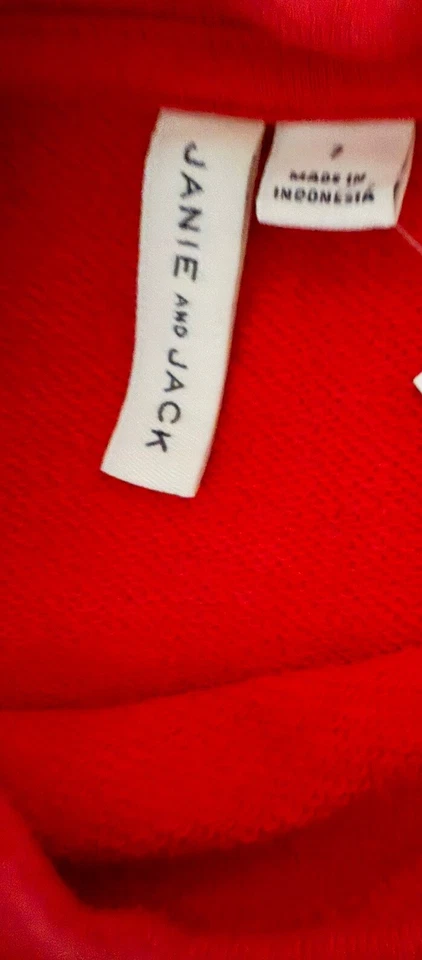 Janie and Jack, Conjunto de Top Corto y Pantalones Cortos de 2 Piezas para Niñas, Rojo, Talla 7US Niños Algodón Foto 4 de 4