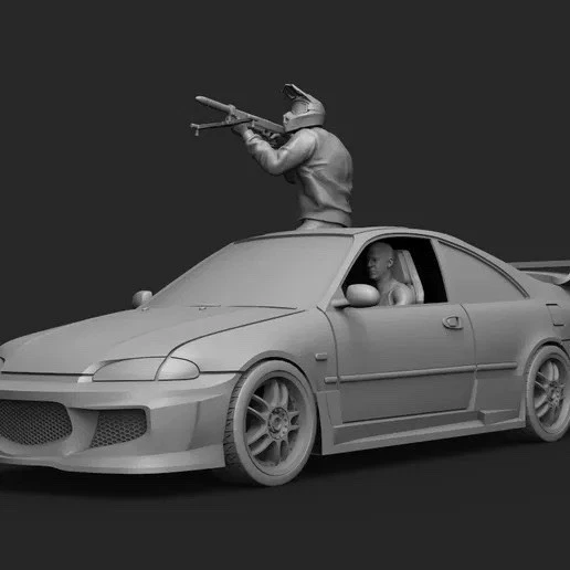 1/64 РЕЗИНОВАЯ ПЕЧАТЬ Vince Robo al camion Toretto вкл. 4 HOTWHEELS & DIORAMAS - Изображение 2 из 3