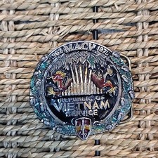 REPUBLIC OF VIETNAM SERVICE 1962 MACV 1975 THE GREAT AMERICAN BELT BUCKLE 1982