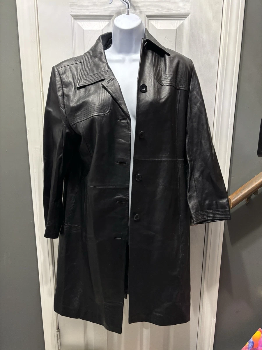 Veste en cuir dorée Terry Lewis de l'an 2000 vintage, grande