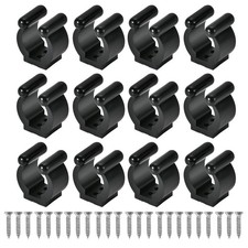 12-Piece Pool Cue Holder Clamps - Black Billiards Snooker Cue Locator - Regul...