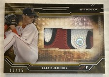 Clay BUCHHOLZ🔥2015 Topps Strata Clearly Authentic PATCH #CARC-CBZ Red Sox 15/25