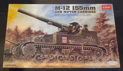 Academy M-12 155mm Gun Motor Carriage 1:35  Tank Model Kit