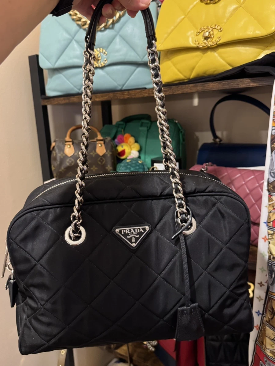 PRADA Tessuto Nylon Exterior Quilted Bags & Handbags for Women for