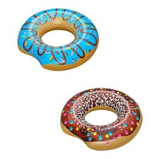 Aufblasbarer Schwimmring Donut mit Biss Schwimmreifen Pool Spielzeug Badezubehör