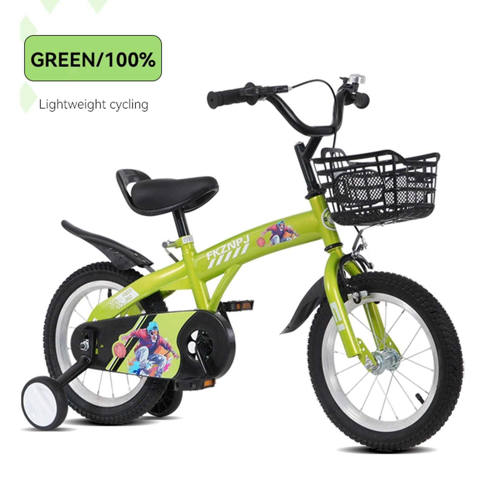 Children&rsquo;s Bike 18 Inch Green Mtb Kids Bikes Adjustable Handlebar Removable