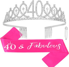 Silver Birthday Crown for Girls Birthday Decorations Birthday Gifts for Women an