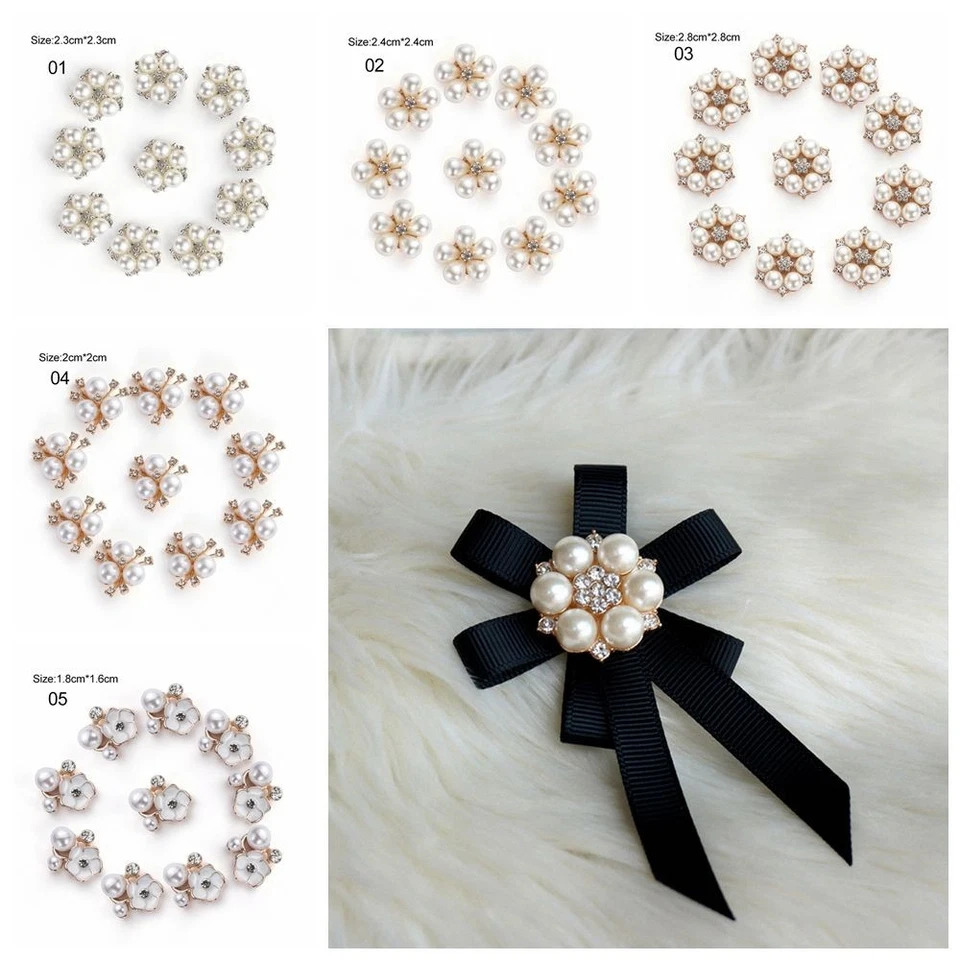 Bow Accessories Garment Decorative sewing button Rhinestone Flower pearls - Image 2 of 4