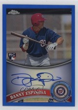 2011 Topps Chrome Rookie Blue Refractor 157/199 Danny Espinosa #33 Auto 7u1