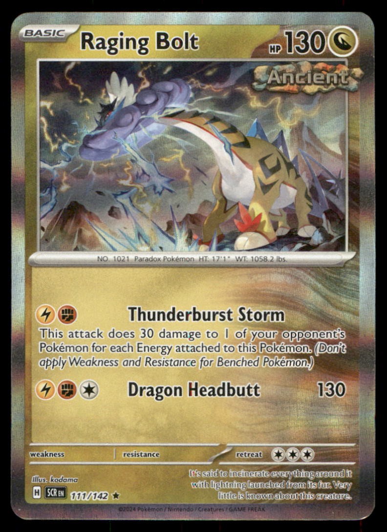 2024 Pokemon Raging Bolt 111/142 Holo