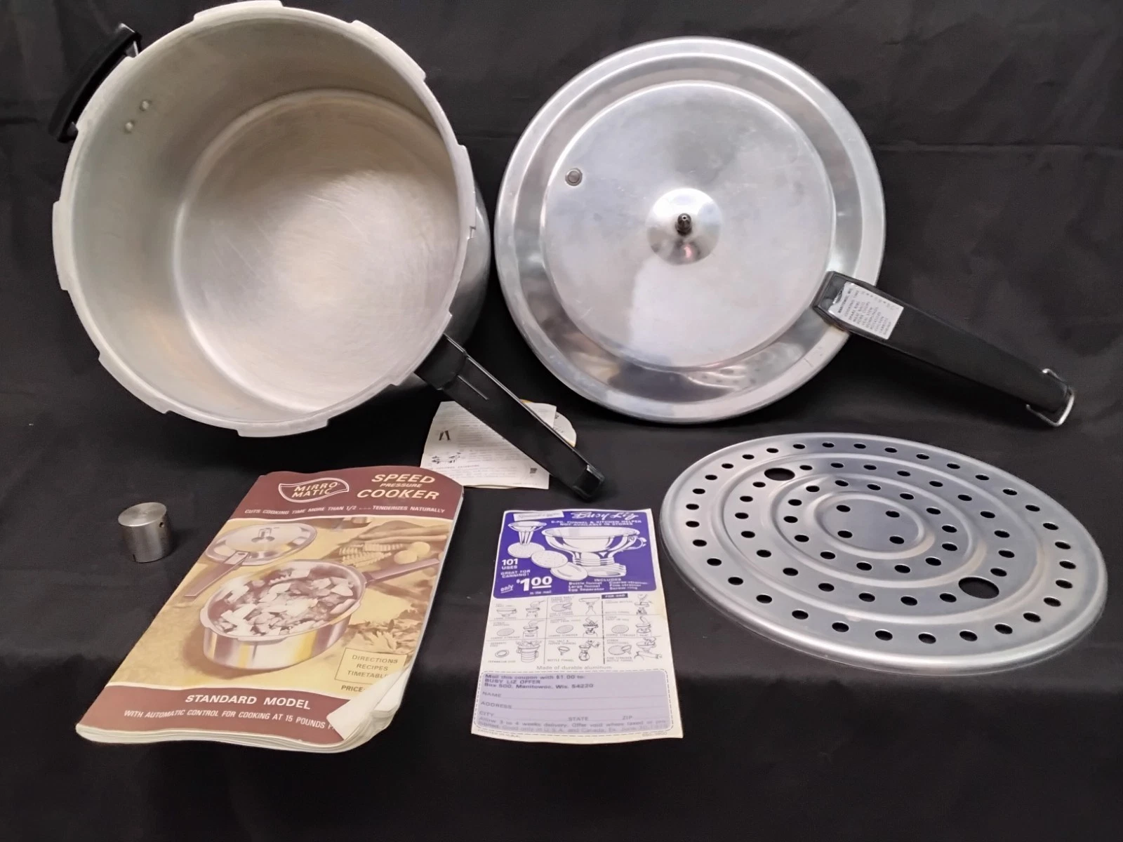 Mirro Matic 6qt Pressure Cooker Complete Kit With Paperwork EUC